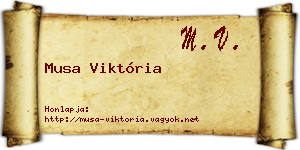 Musa Viktória névjegykártya